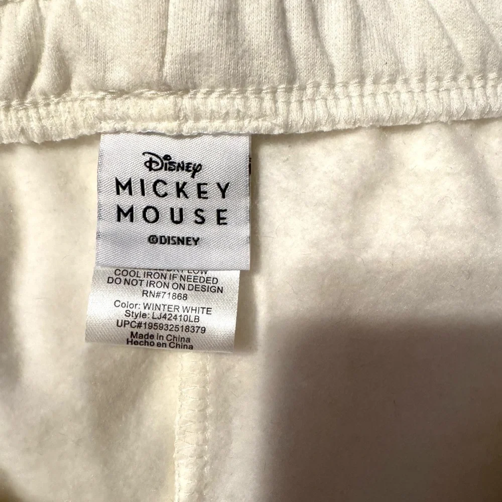 NWT Disney Mickey Mouse Design Women's Winter White Jogger   SMALL  #4 - Picture 12 of 12